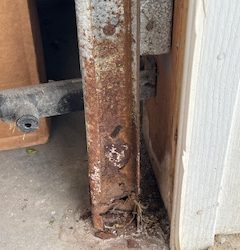 Rusted Garage Door Guide Rails
